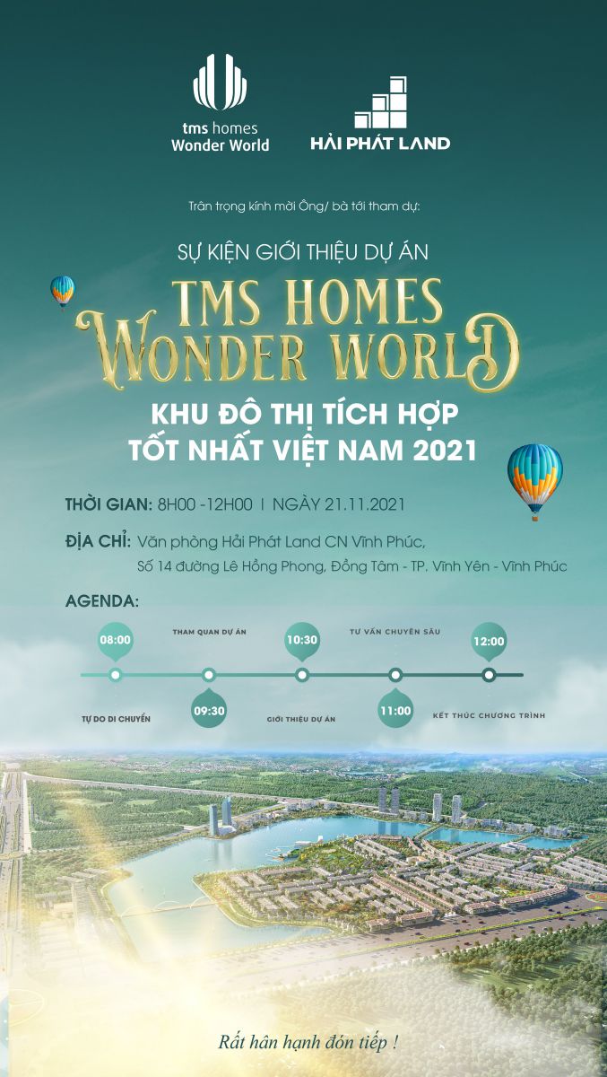Giới thiệu dự án TMS Homes Wonder World: Khu đô thị tích hợp tốt nhất Việt Nam 2021