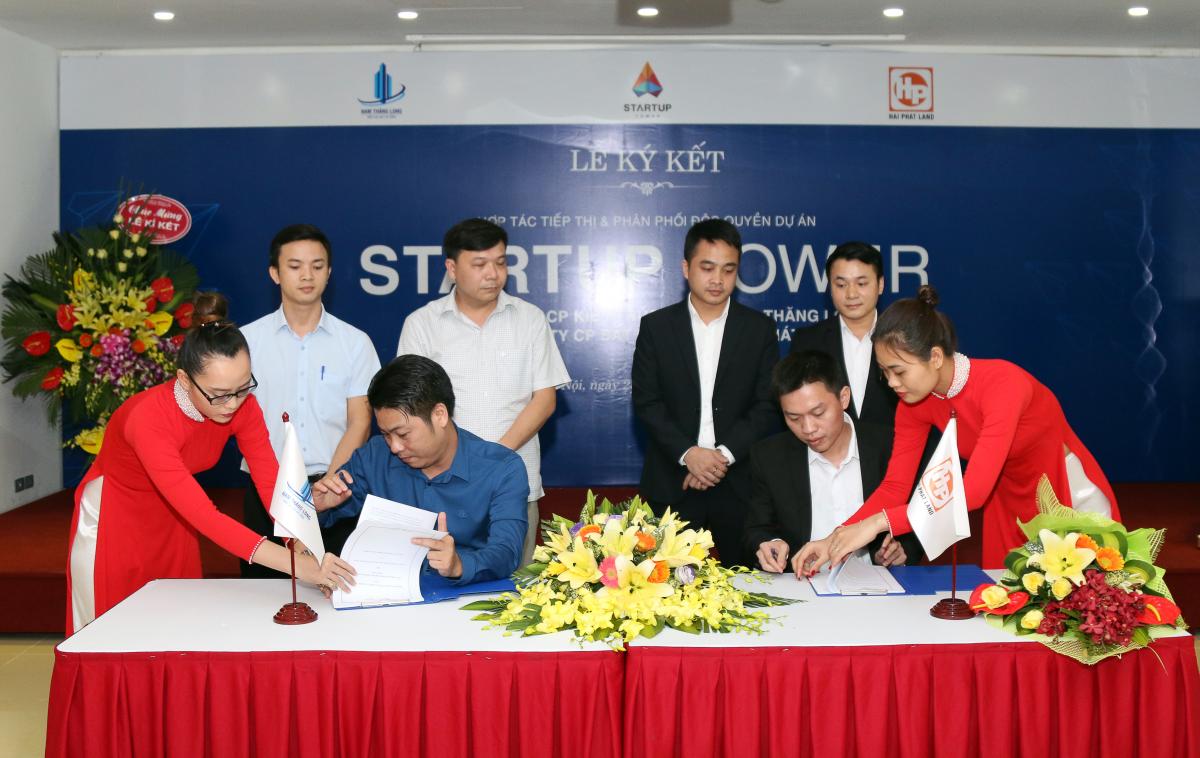 Hải Phát Land ký hợp đồng phân phối độc quyền dự án Startup Tower của chủ đầu tư  Nam Thăng Long
