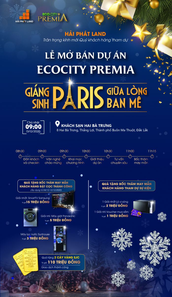 Lễ mở bán dự án Ecocity Premia - Giáng sinh Paris giữa lòng Ban Mê