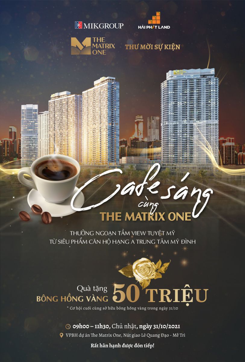 Cafe sáng cùng The Matrix One: Thưởng ngoạn tầm view tuyệt mỹ từ siêu phẩm căn hộ hạng A trung tâm Mỹ Đình