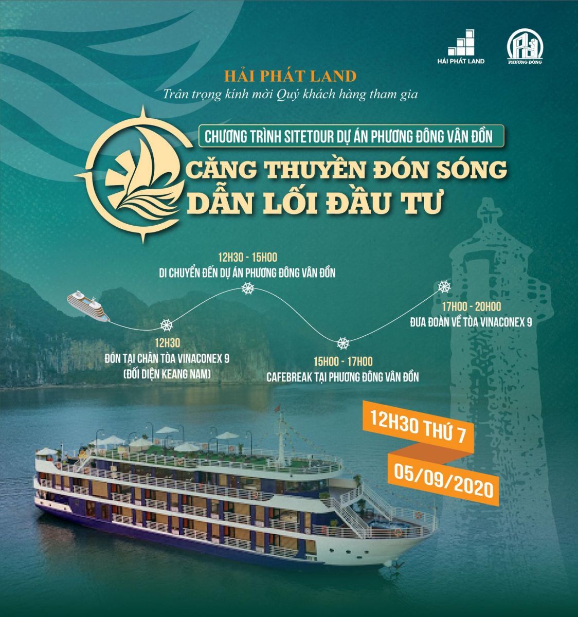 Chương trình sitetour dự án Phương Đông Vân Đồn: Căng thuyền đón sóng - Dẫn lối đầu tư